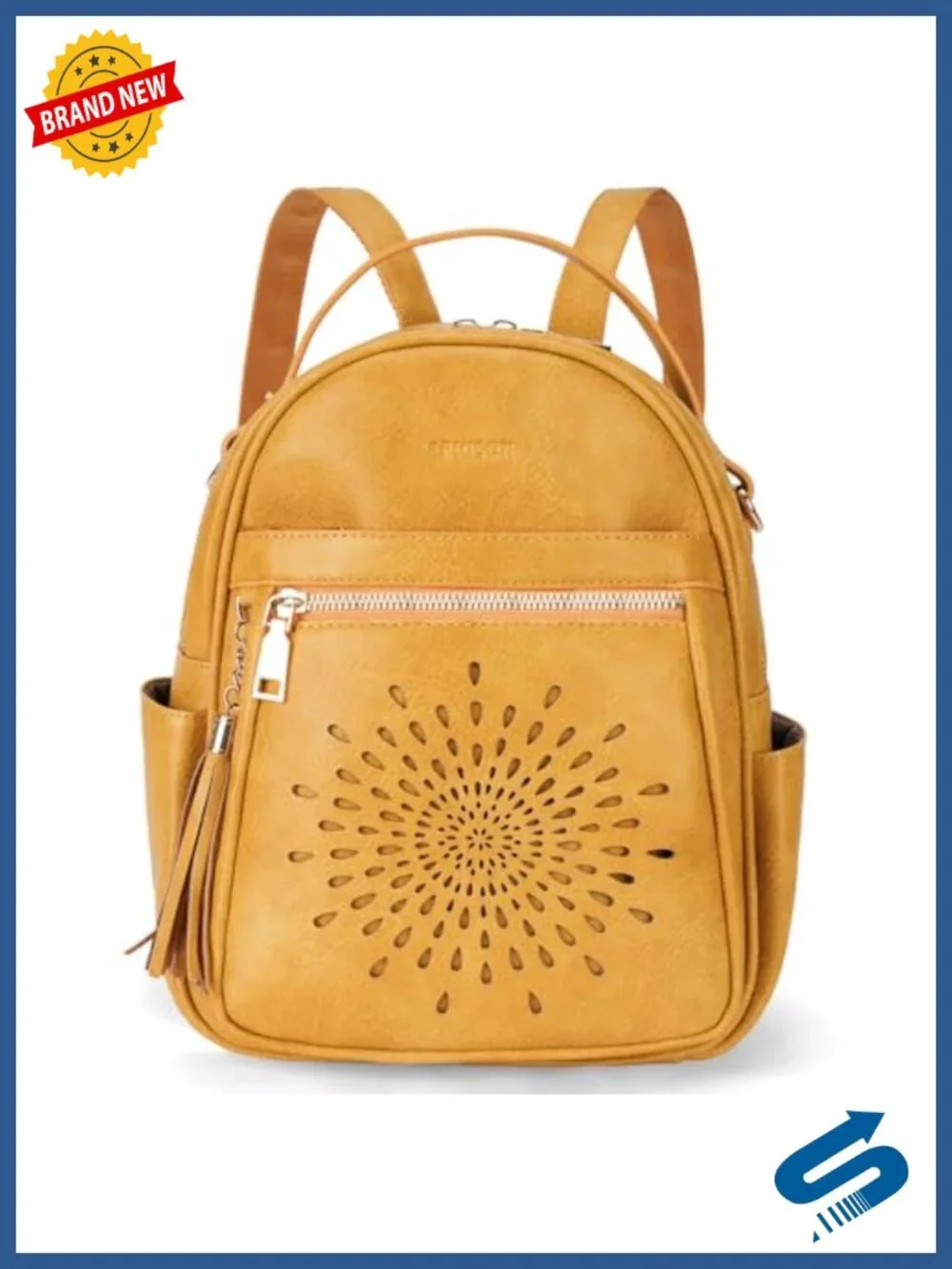 Small Faux Leather Backpack Purse Convertible 3-in-1 Travel Daypack